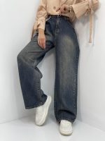شلوار جین بگ زنانه سایز بزرگ سنگشور