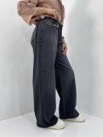 شلوار جین بگ زنانه سایز بزرگ زغالی