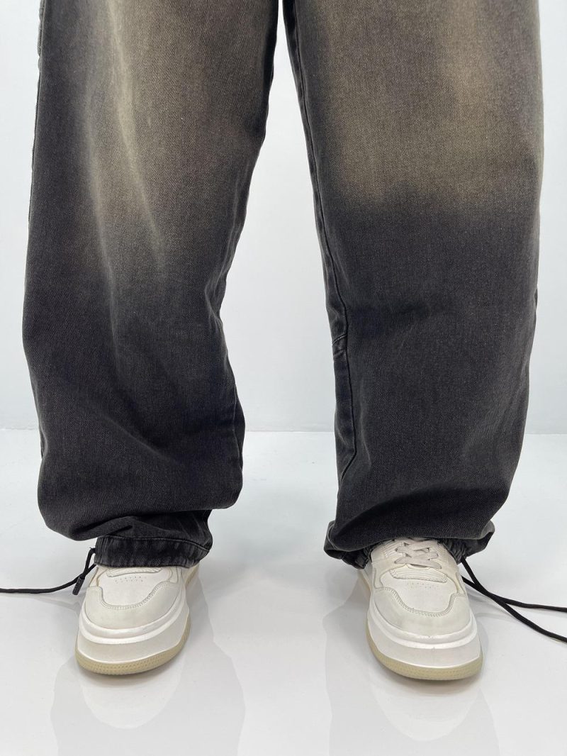 شلوار جین زنانه بالونی مکس زغالی