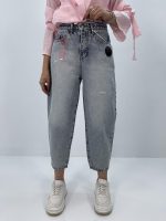 شلوار جین زنانه مام بالون یخی