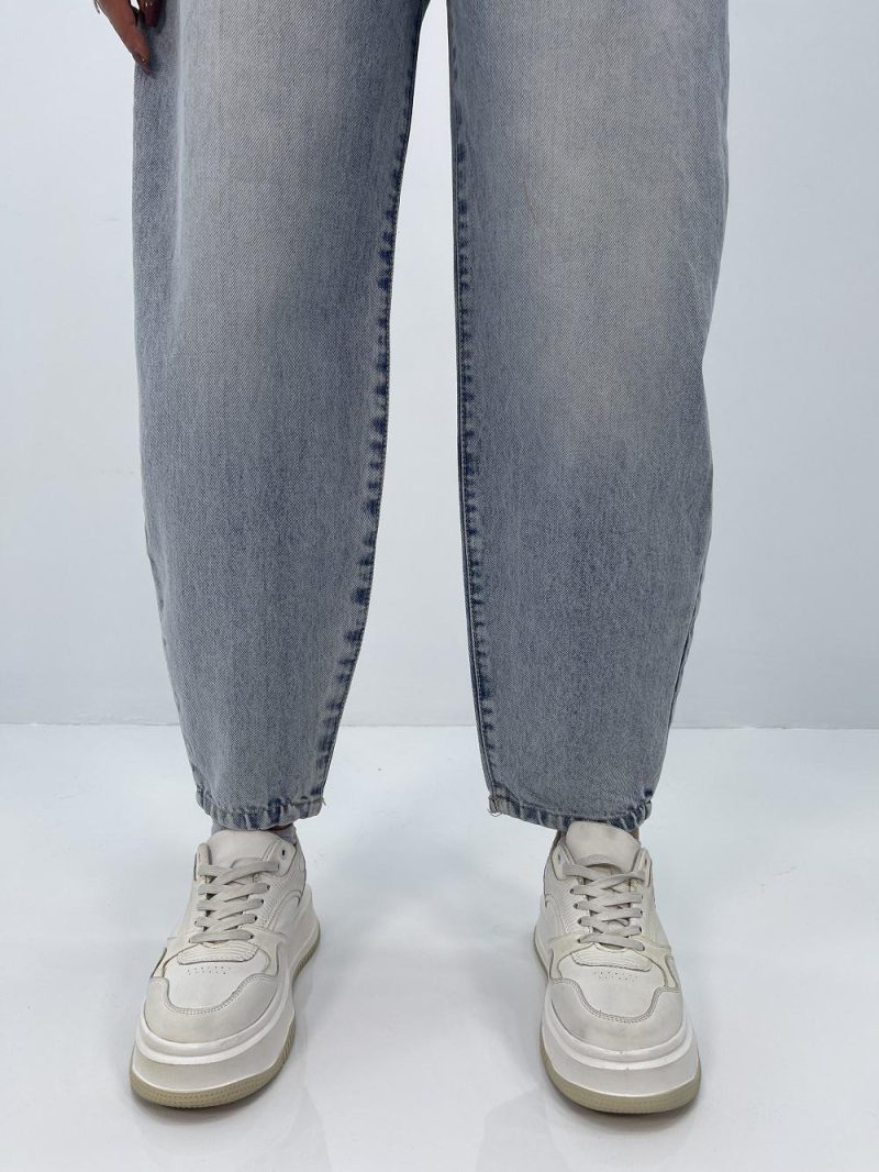 شلوار جین زنانه مام بالون یخی