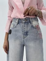 شلوار جین زنانه مام بالون یخی