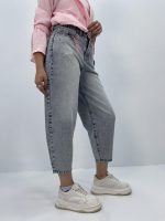 شلوار جین زنانه مام بالون یخی