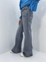 شلوار جین زنانه واید لگ بلند آبی سنگشور