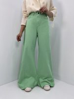 شلوار شافل بگ آبی سبز