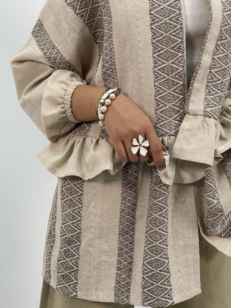 مانتو لینن تابستانه کرم