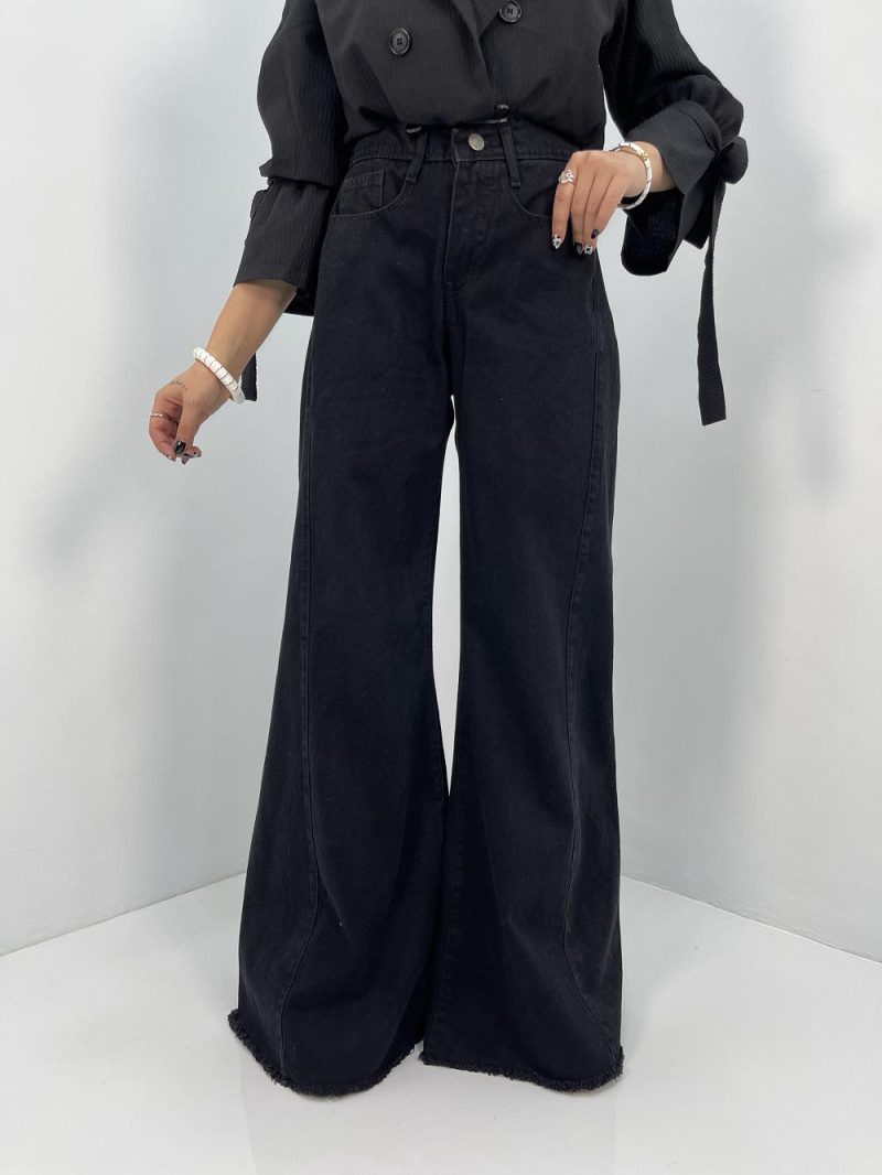 شلوار جین زنانه شافل بگ مشکی