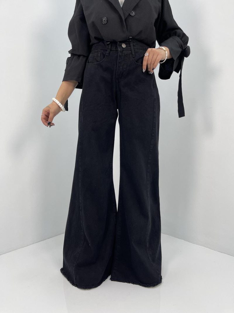 شلوار جین زنانه شافل بگ مشکی