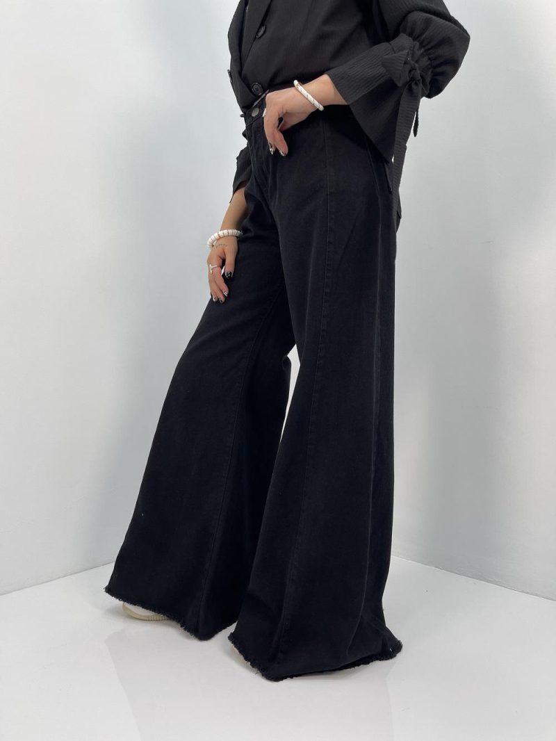 شلوار جین زنانه شافل بگ مشکی