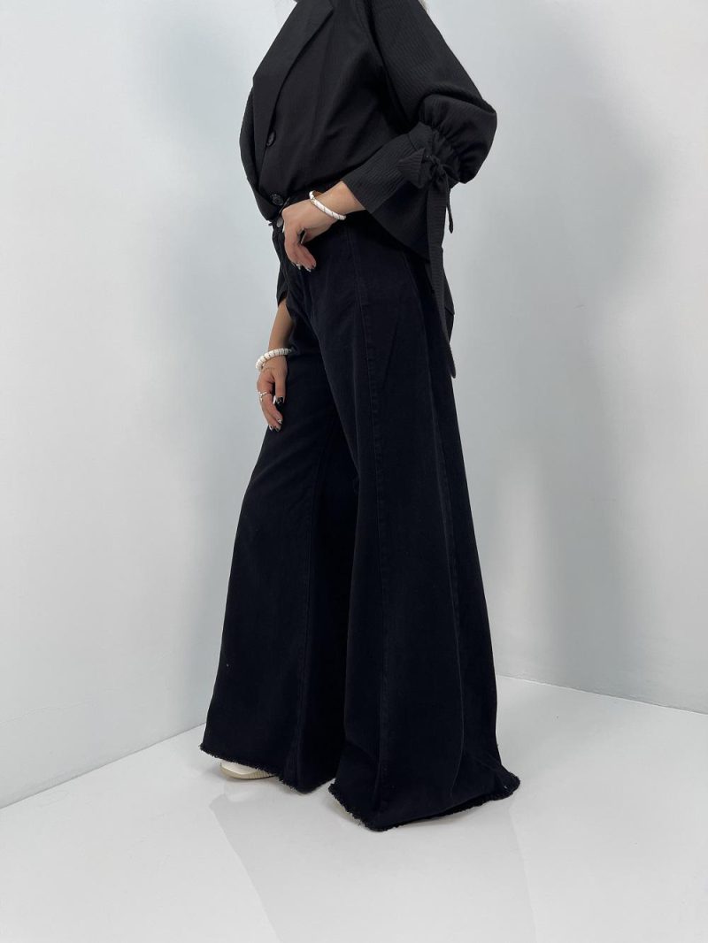 شلوار جین زنانه شافل بگ مشکی