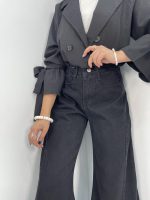 شلوار جین زنانه شافل بگ مشکی