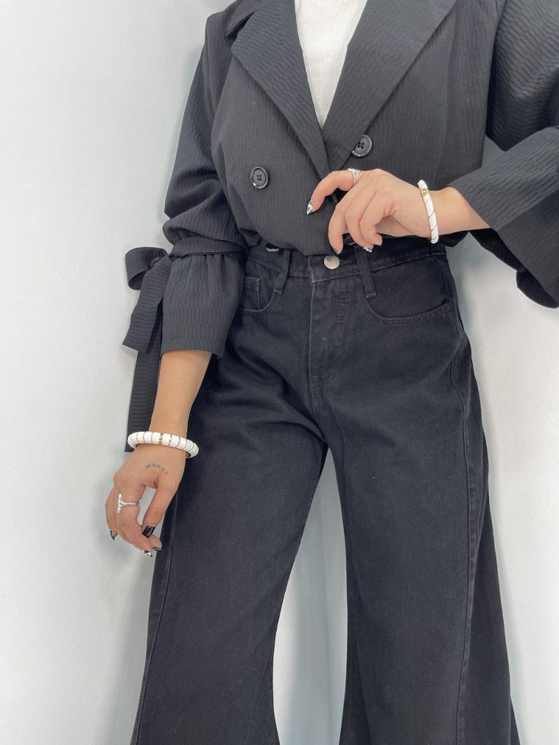 شلوار جین زنانه شافل بگ مشکی