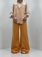 مانتو شومیزی لینن نارنجی