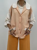 مانتو شومیزی لینن نارنجی