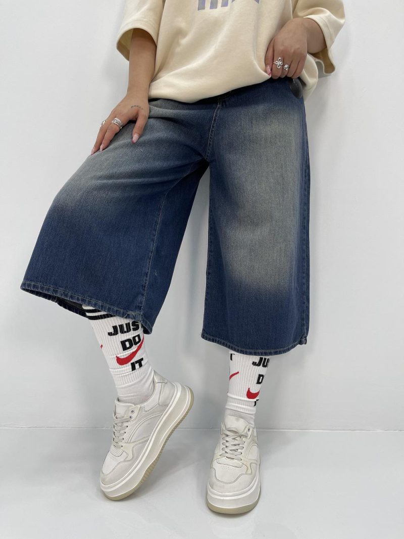 شلوارک جین زنانه آبی سنگشور