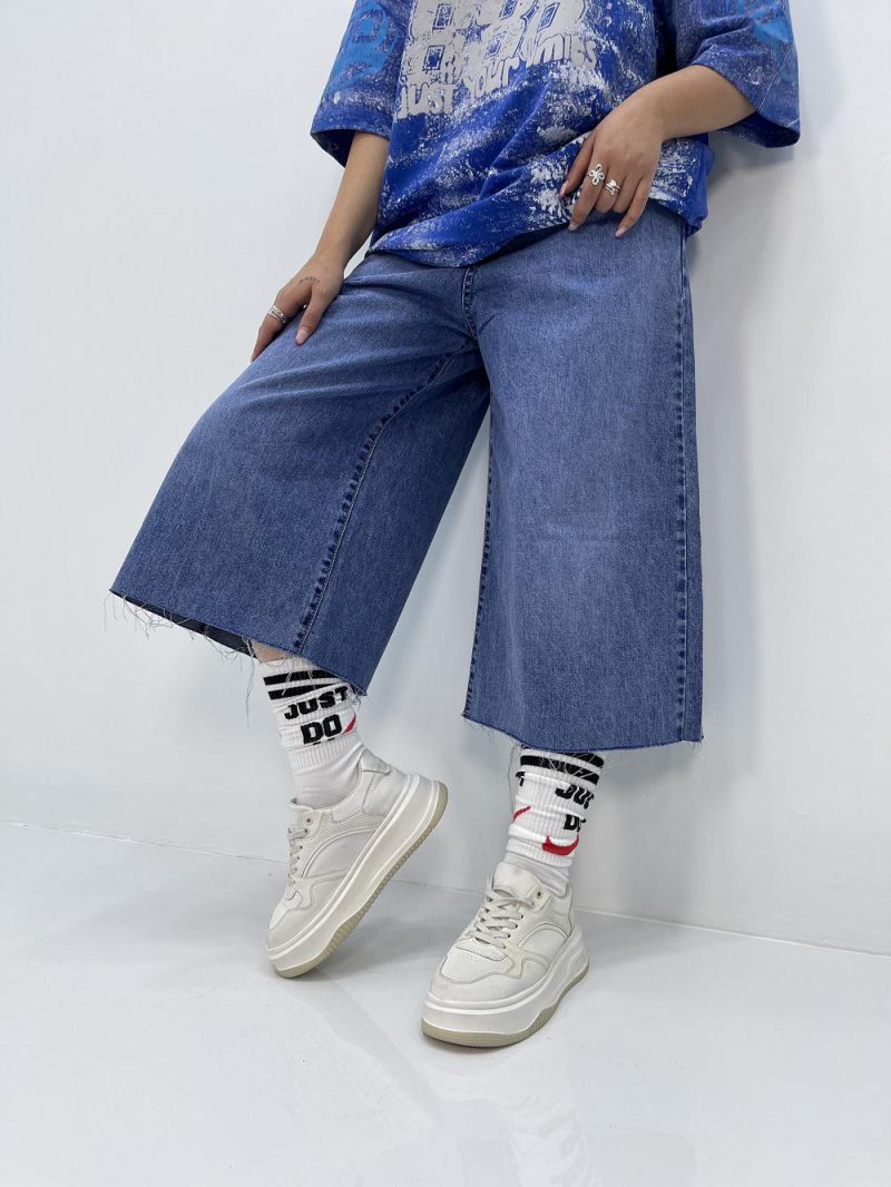 شلوارک جین زنانه آبی سنگشور