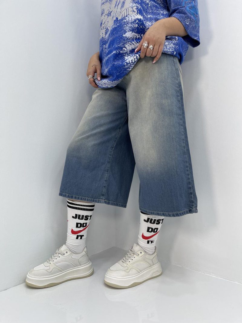 شلوارک جین زنانه آبی سنگشور