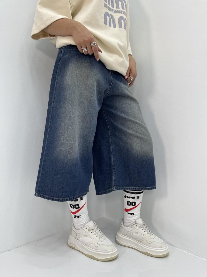 شلوارک جین زنانه آبی سنگشور