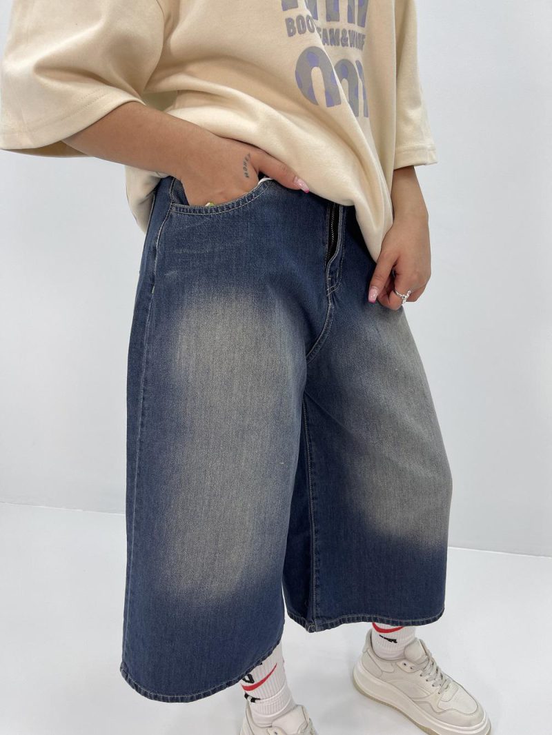 شلوارک جین زنانه آبی سنگشور