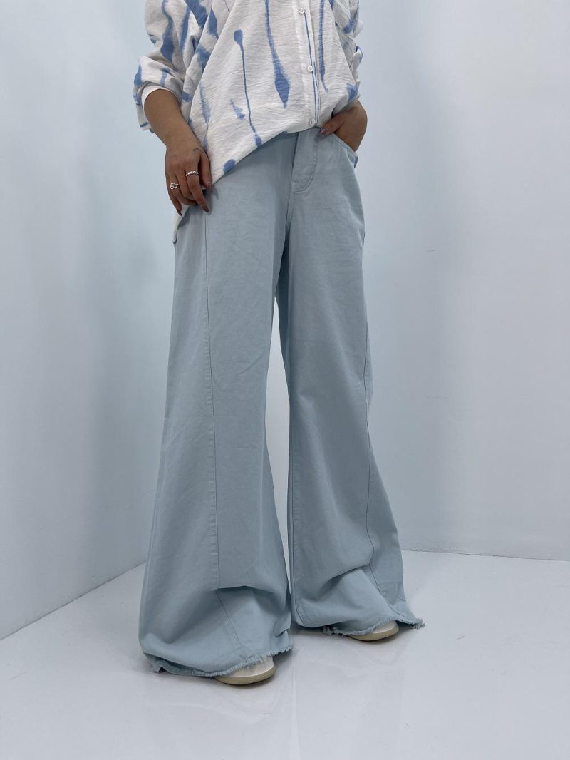 شلوار شافل بگ آبی آسمانی