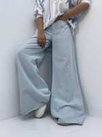 شلوار شافل بگ آبی آسمانی