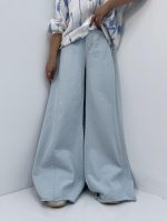 شلوار شافل بگ آبی آسمانی