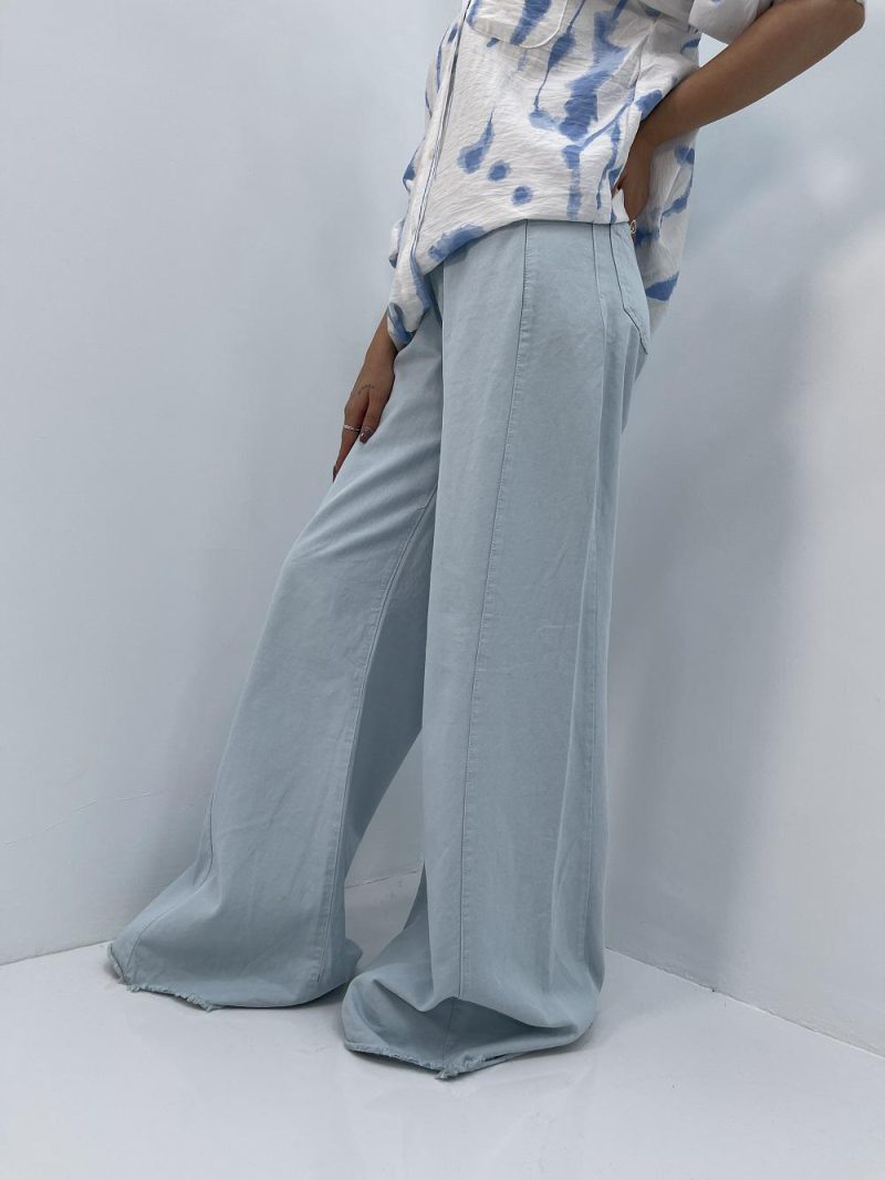 شلوار شافل بگ آبی آسمانی