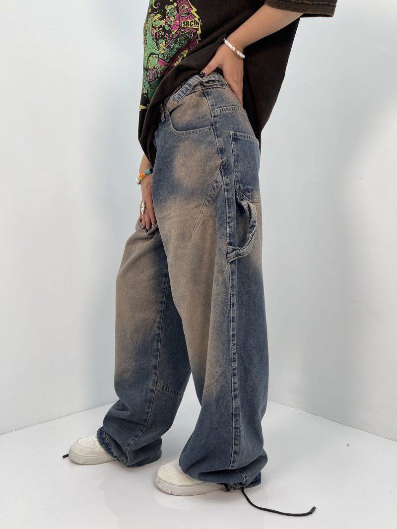 شلوار جین زنانه بالونی مکس آبی تینت