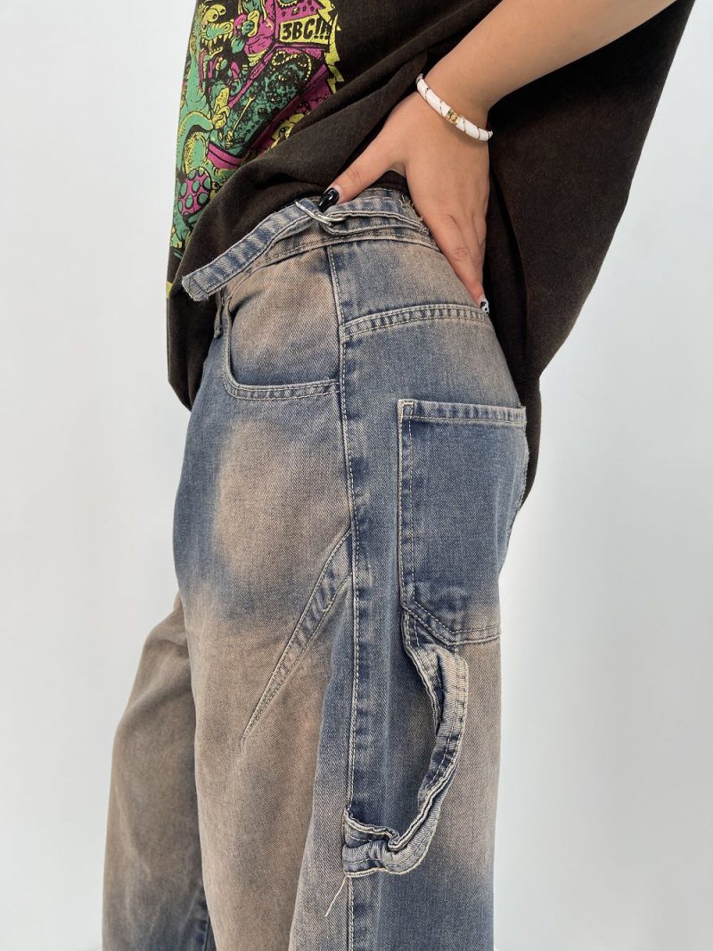 شلوار جین زنانه بالونی مکس آبی تینت