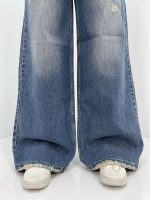 شلوار جین زنانه فول بگ آبی