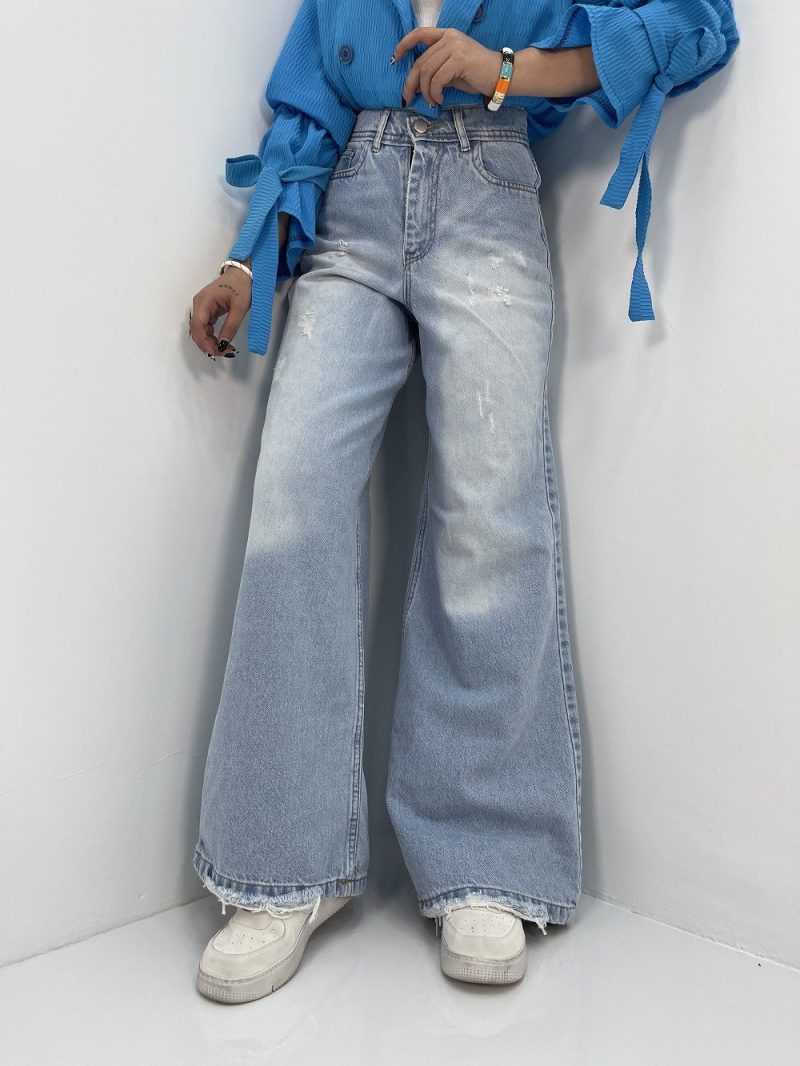 شلوار جین زنانه فول بگ یخی