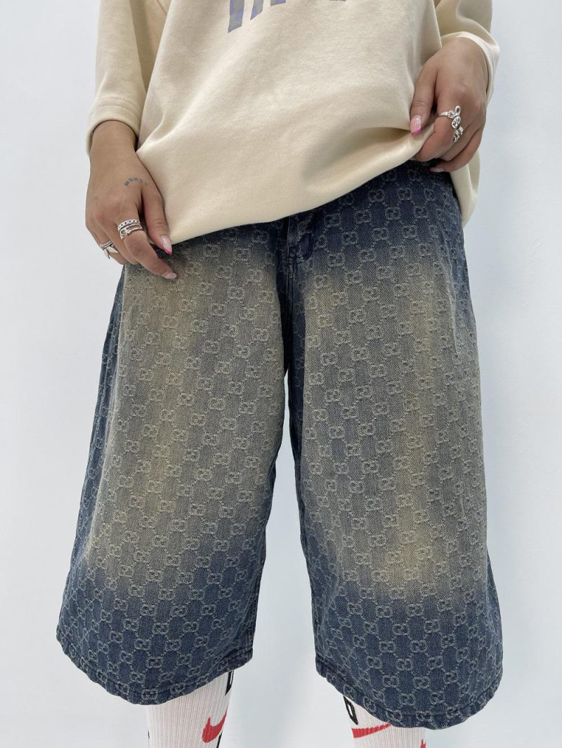 شلوارک جین زنانه طرحدار گوچی سنگشور