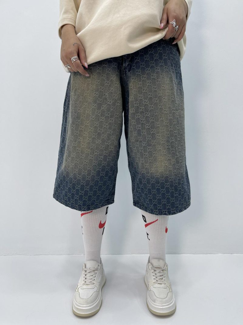 شلوارک جین زنانه طرحدار گوچی سنگشور