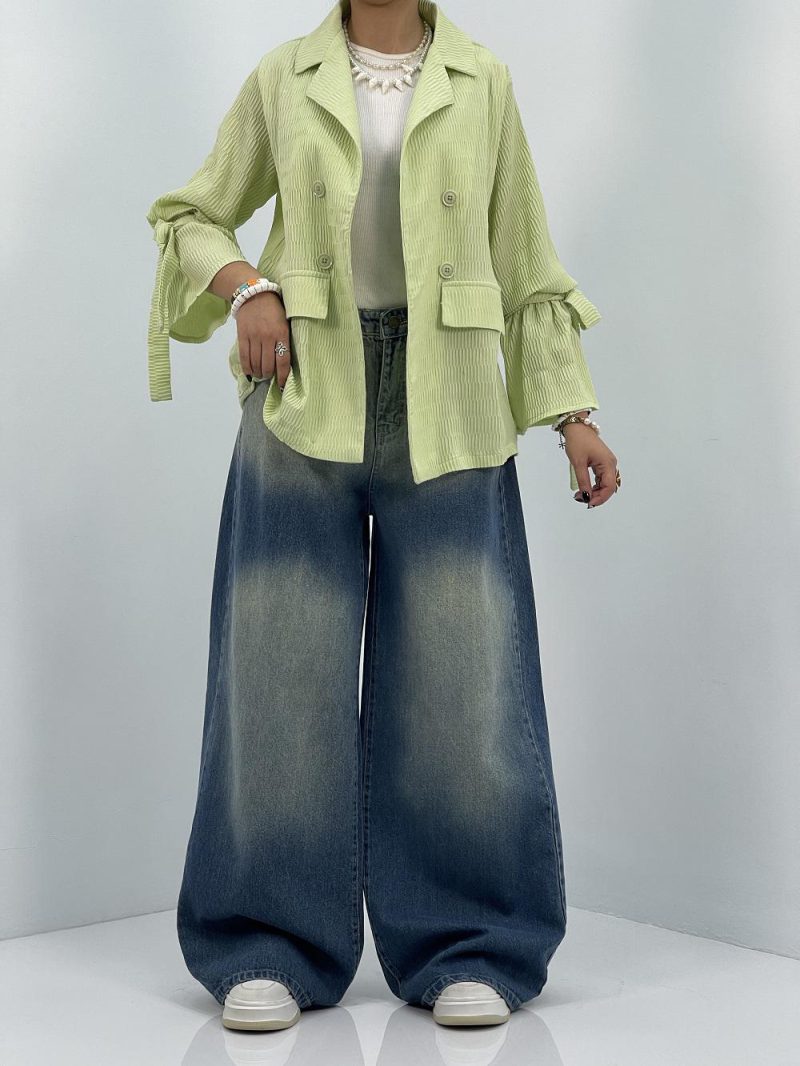 مانتو کتی تابستانه سبز روشن