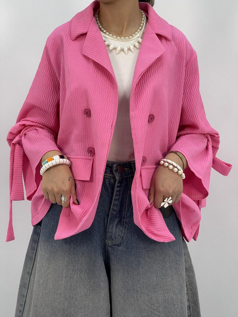 مانتو کتی تایستانه صورتی