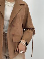 مانتو تابستانه کتی قهوه ای تیره