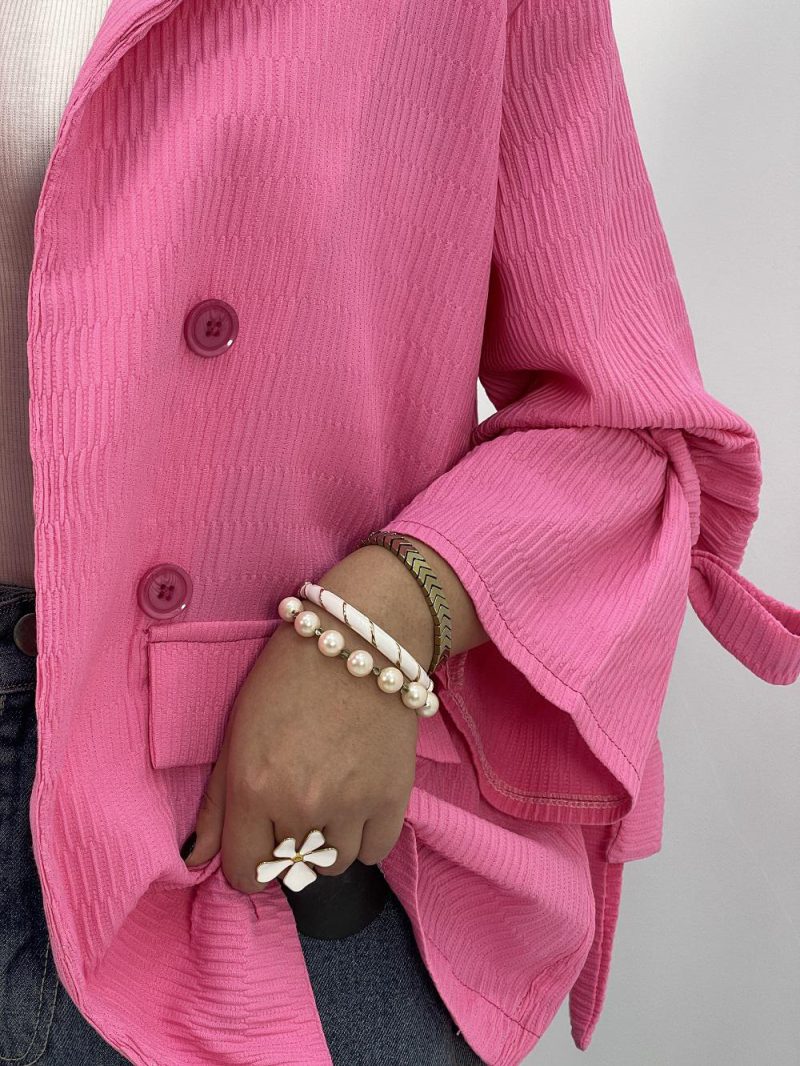 مانتو کتی تایستانه صورتی