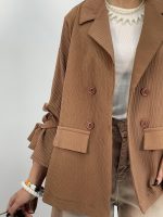 مانتو تابستانه کتی قهوه ای تیره