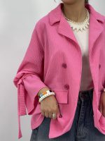 مانتو کتی تایستانه صورتی