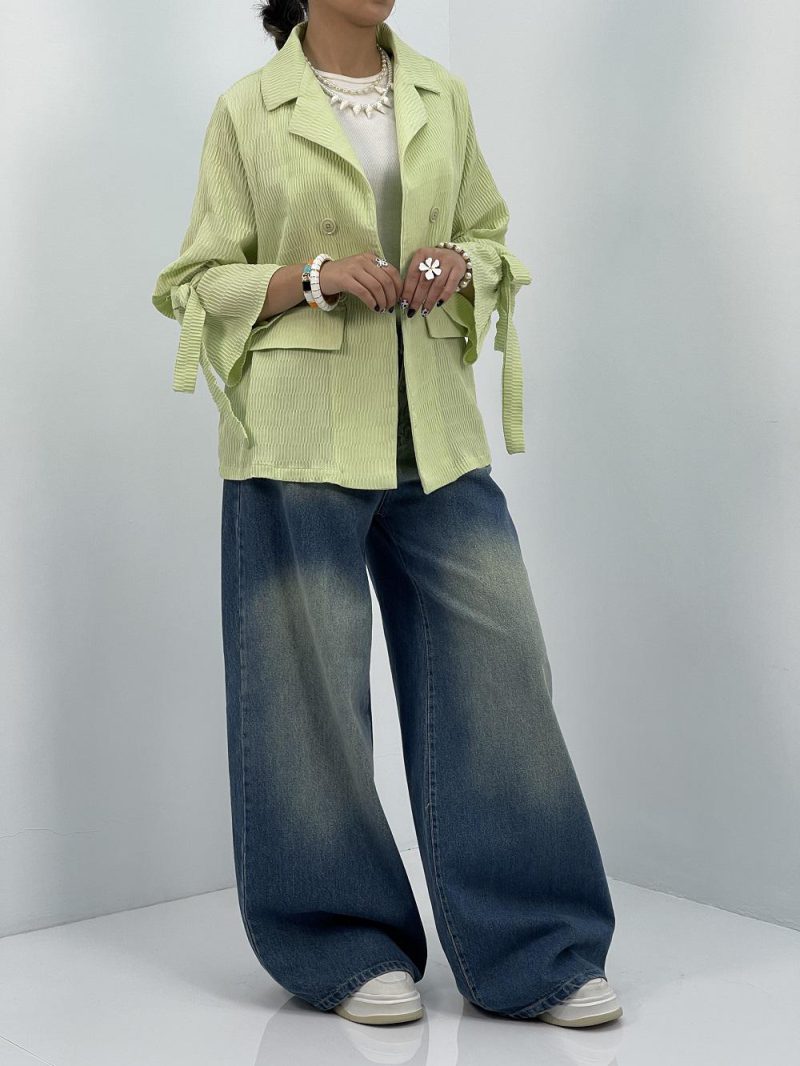 مانتو کتی تابستانه سبز روشن