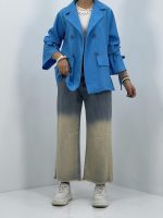 مانتو کتی تابستانه آبی