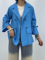 مانتو کتی تابستانه آبی