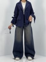 مانتو کتی تابستانه سرمه ای