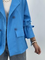 مانتو کتی تابستانه آبی