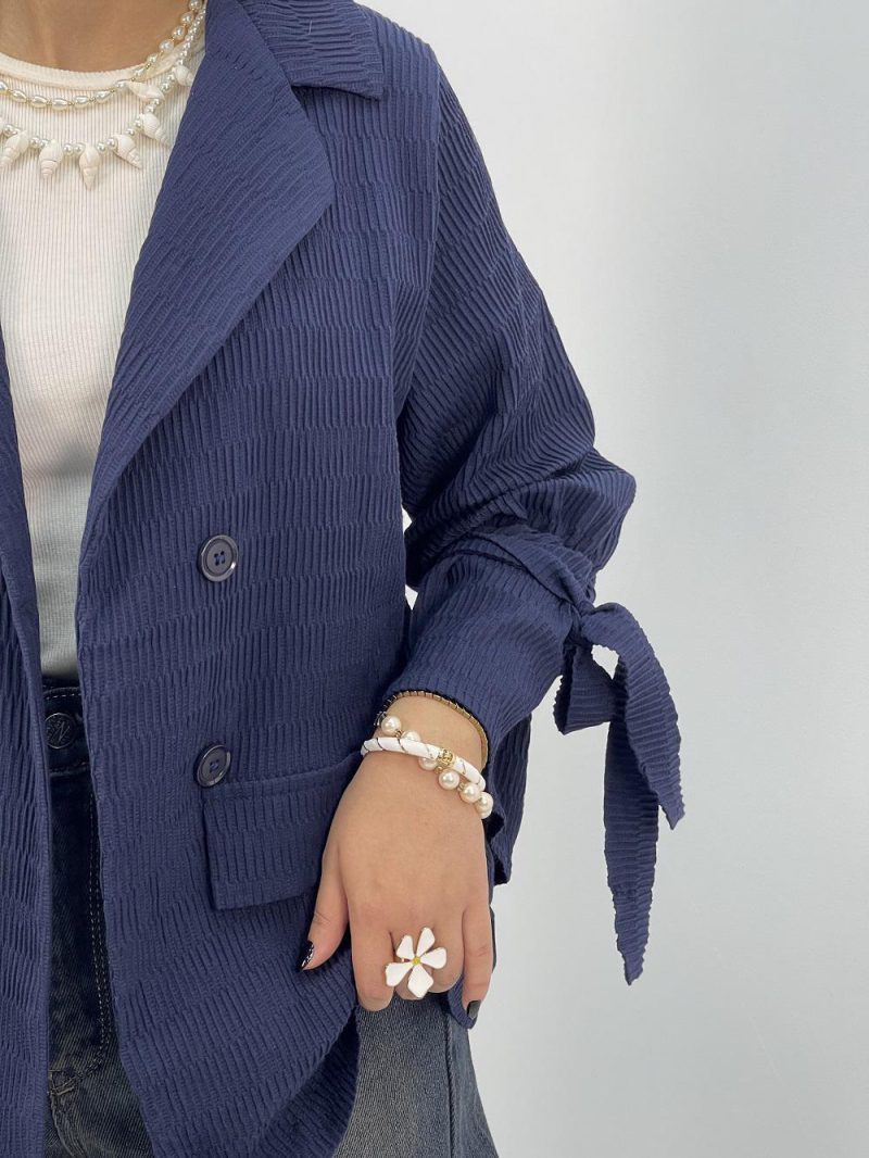 مانتو کتی تابستانه سرمه ای