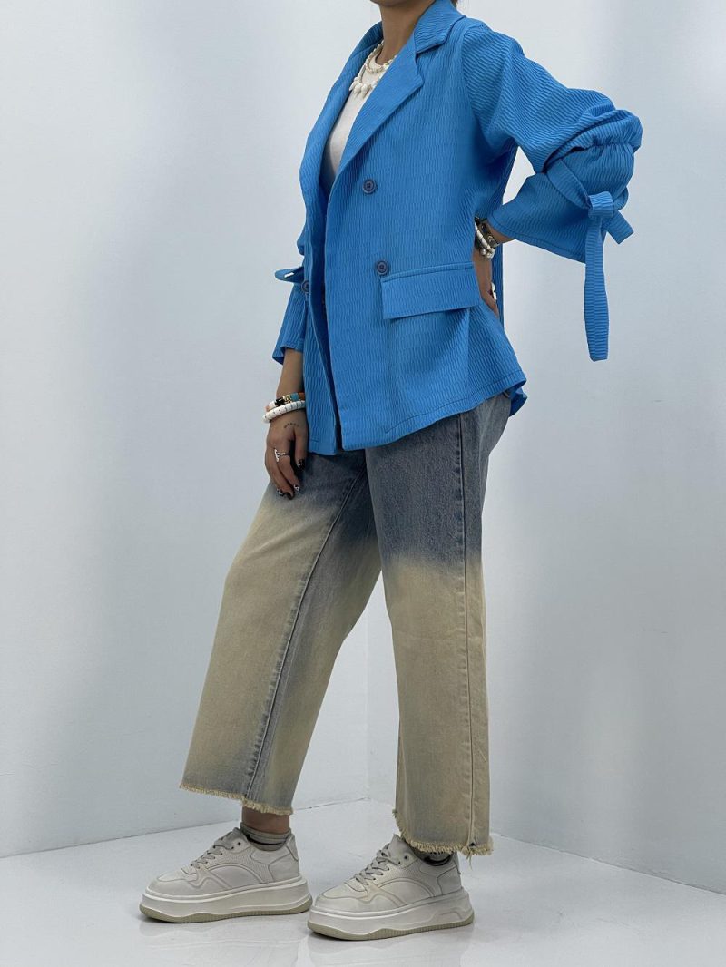 مانتو کتی تابستانه آبی