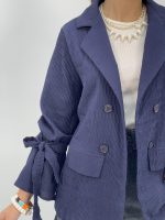 مانتو کتی تابستانه سرمه ای