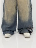 شلوار جین زنانه فول بگ کارپنتر آبی سنگشور