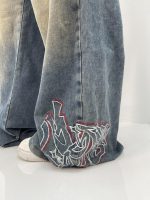 شلوار جین زنانه فول بگ کارپنتر آبی سنگشور