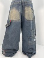 شلوار جین زنانه فول بگ کارپنتر آبی سنگشور